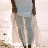 ROXY SOL SWEETWATER MAXI SKIRT - WHITE