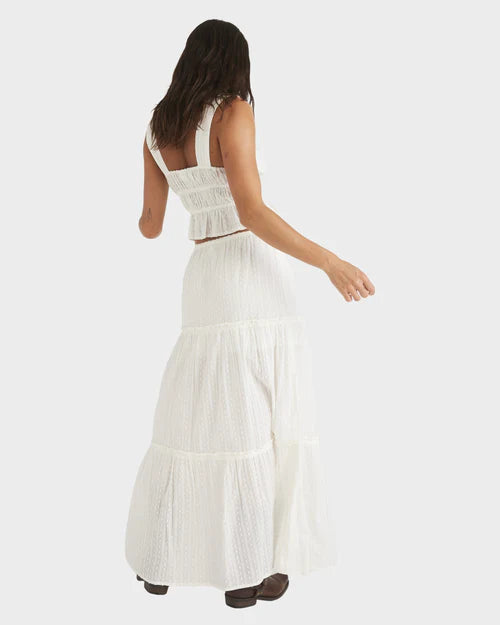 ROXY SOL SWEETWATER MAXI SKIRT - WHITE