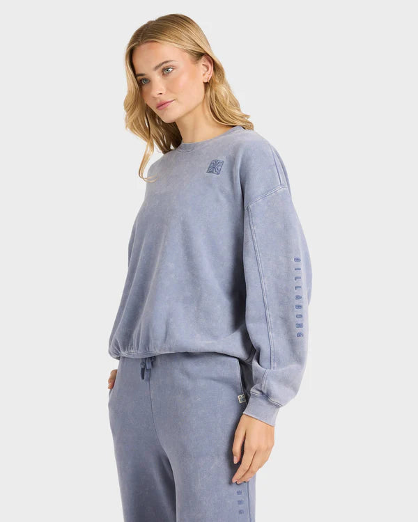 BILLABONG SALTWASHED KENDAL CREW FLC - STONE BLUE
