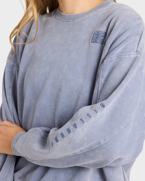 BILLABONG SALTWASHED KENDAL CREW FLC - STONE BLUE