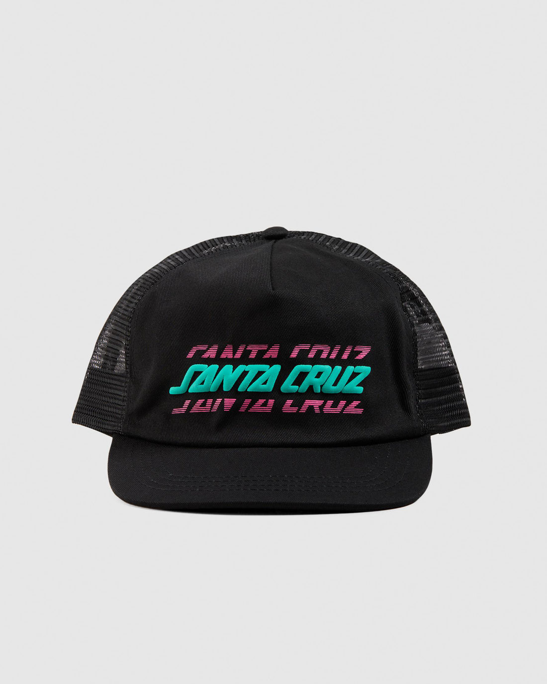 SANTA CRUZ MULTI SPLIT STRIP TRUCKER CAP - BLACK