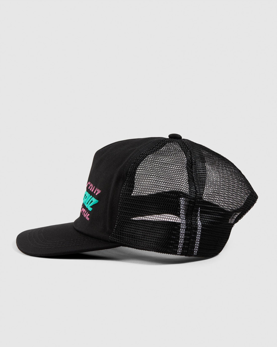SANTA CRUZ MULTI SPLIT STRIP TRUCKER CAP - BLACK