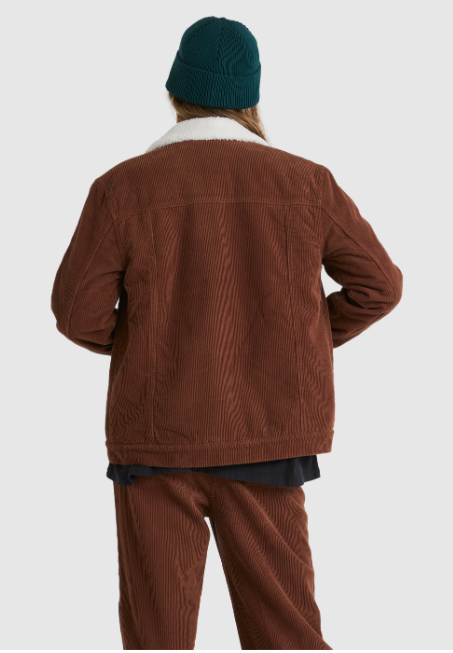 BILLABONG CANDY CORD JACKET - DARK CHOC