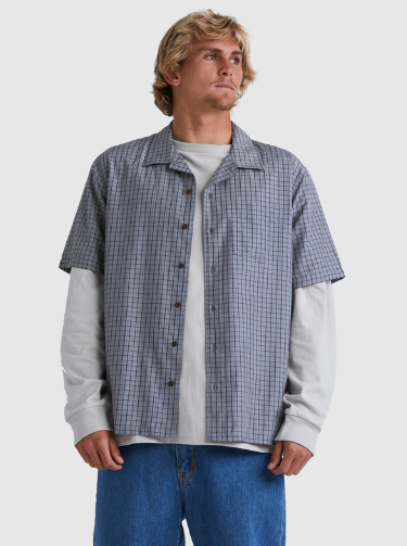 QUIKSILVER FLAMING MINI CHECK SHIRT