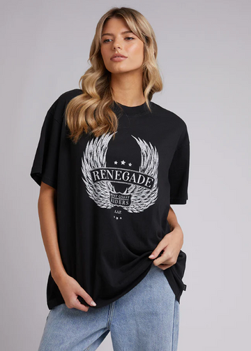 AAE RENEGADE RIDER TEE - WASHED BLACK