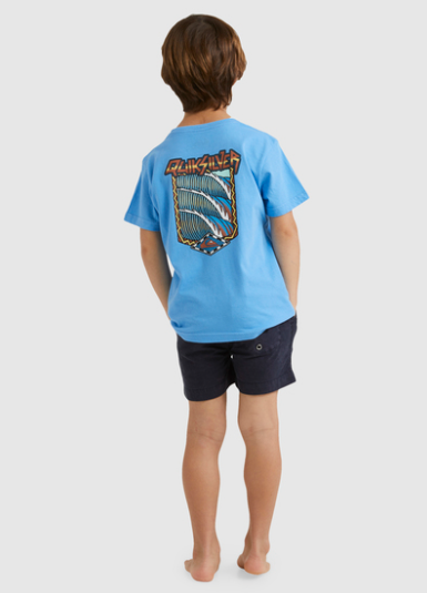 QUIKSILVER RETRO WAVES SHORT SLEEVE TEE BOYS