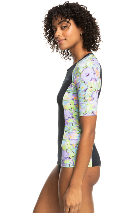 ROXY NEW SHORT SLEEVE LYCRA ZIPPED