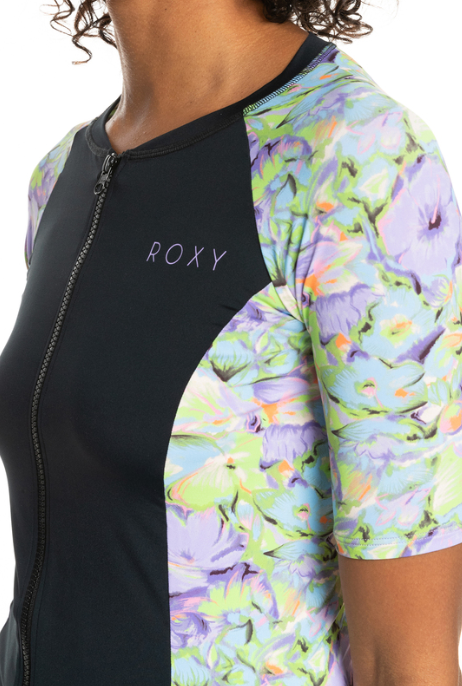 ROXY NEW SHORT SLEEVE LYCRA ZIPPED