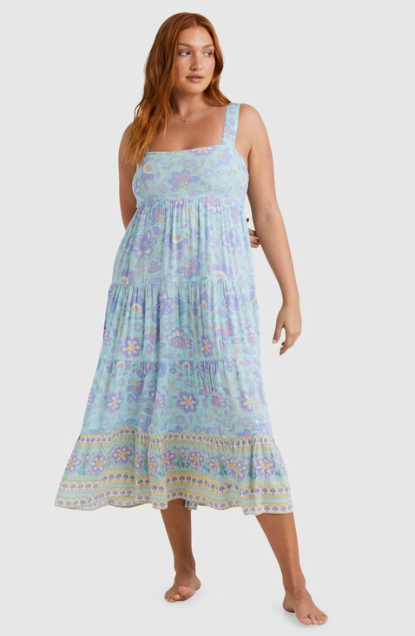 BILLABONG HIDEAWAY SHINEON MIDI DRESS