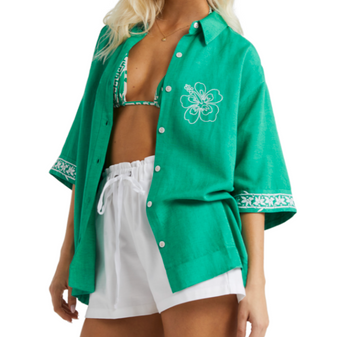 BILLABONG ON VACATION SHIRT JADE GREEN