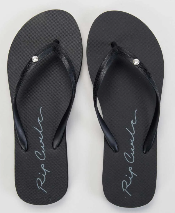 RIPCURL SCRIPT WAVE BLOOM OPEN TOE - BLACK