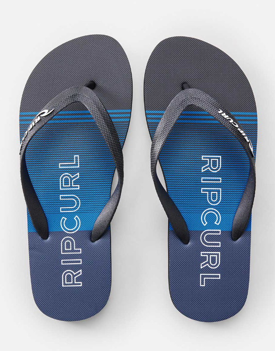 RIPCURL BREAKERS BLOOM OPEN TOE BLACK/BLUE MENS