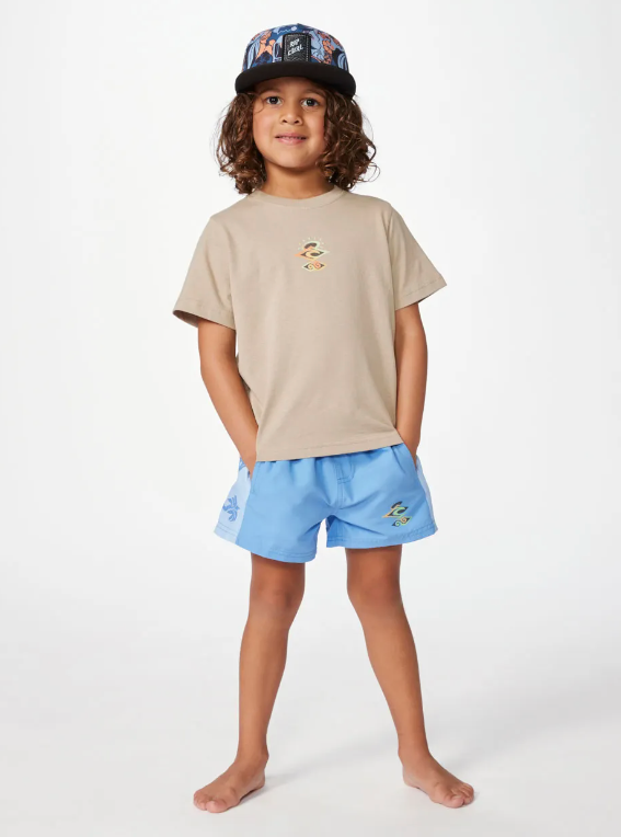 RIP CURL STATIC YOUTH ART TEE - BOY TAUPE