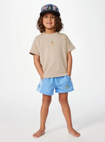 RIP CURL STATIC YOUTH ART TEE - BOY TAUPE