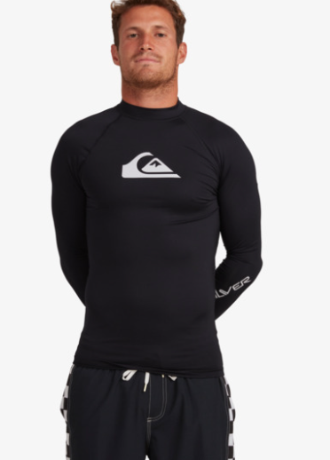QUICKSILVER ALL TIME LS RASH VEST BLACK