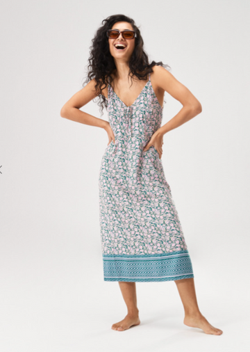 ROXY LADY WINTER MIDI DRESS AVENTURINE FREE SPIRIT