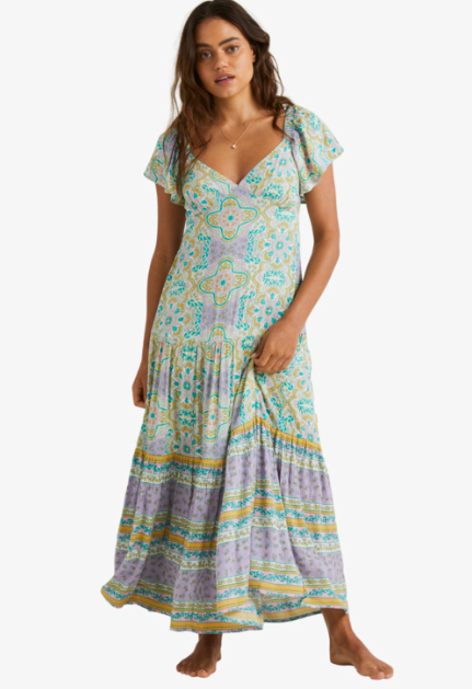 BILLABONG SUMMERSIDE MAXI DRESS - SALT CRYSTAL