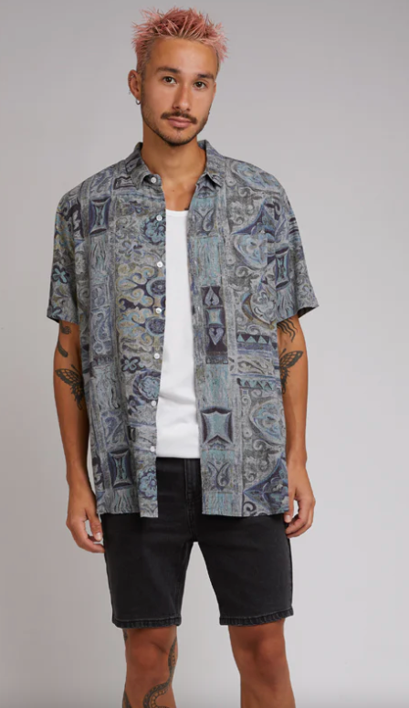 SILENT THEORY PATTERSON SHORT SLEEVE SHIRT - MULTI