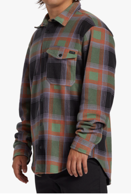 BILLABONG FURNANCE FLANNEL SHIRT - GREY VIOLET