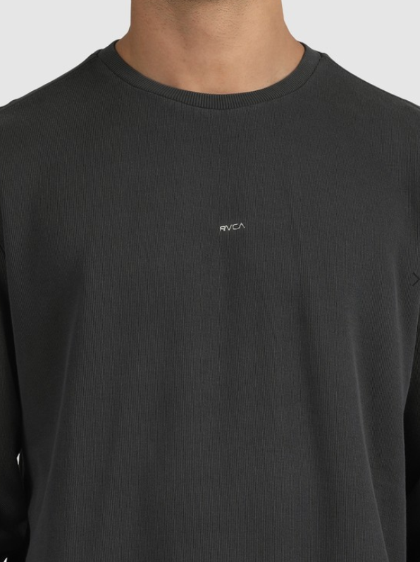 RVCA MENS SMALLS CREW JUMPER - WASHED BLACK