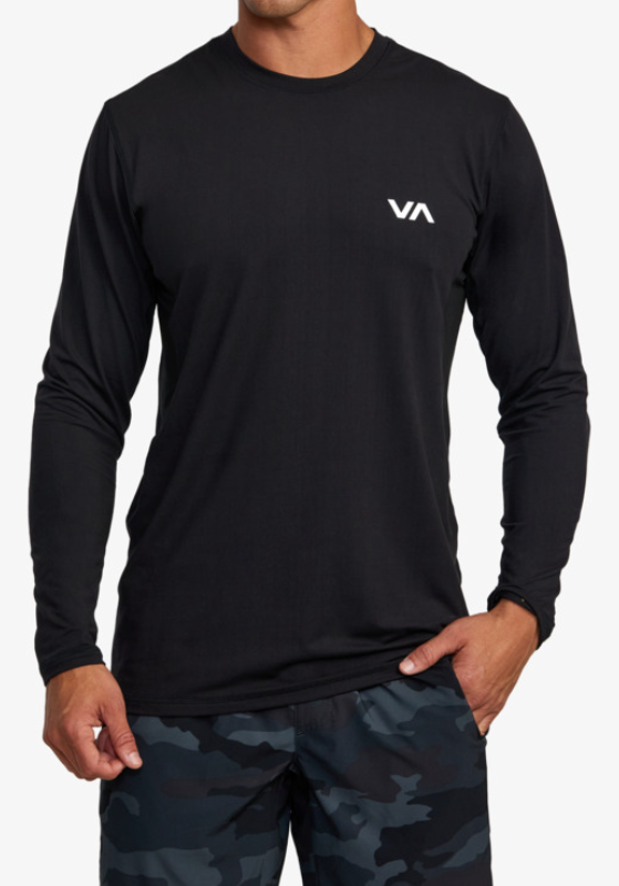 RVCA SPORT VENT LONG SLEEVE SHIRT - BLACK