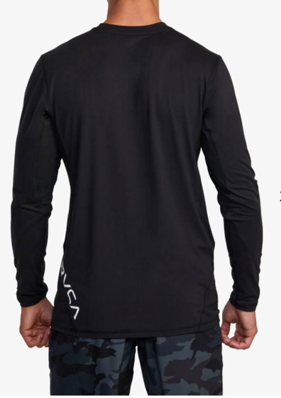 RVCA SPORT VENT LONG SLEEVE SHIRT - BLACK