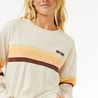 RIP CURL SURF REVIVAL PANELLED CREW - OATMEAL MARLE