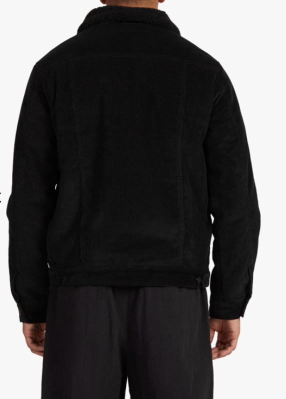 RVCA EASY TRUCKER SHERPA JACKET - PIRATE BLACK