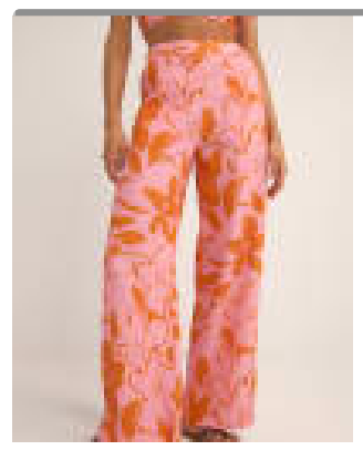RHYTHM  BORA BORA FLORAL WIDE LEG PANT - PINK