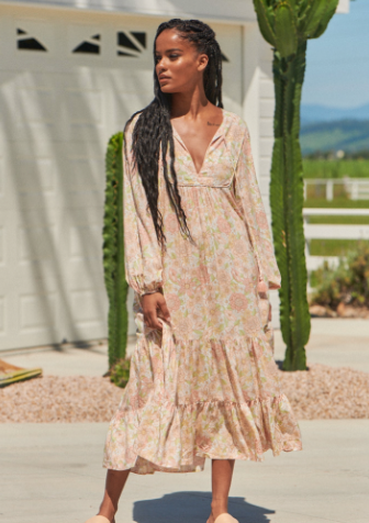 JAASE  Tigerlily Print Liliana Midi Dress