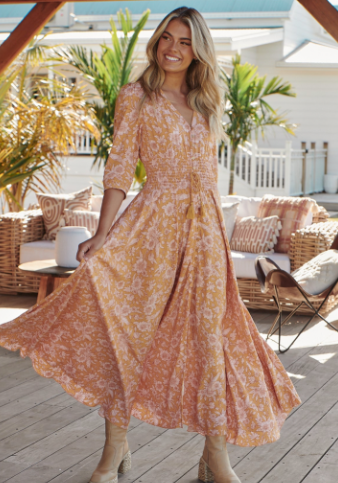 JAASE  Ivey Print Indiana Maxi Dress