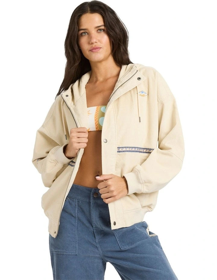 BILLABONG SET THE TONE JACKET - WHITE CAP