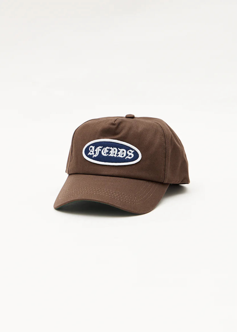 AFENDS SUMMIT RECYCLED FIVE PANEL CAP - COFFEE