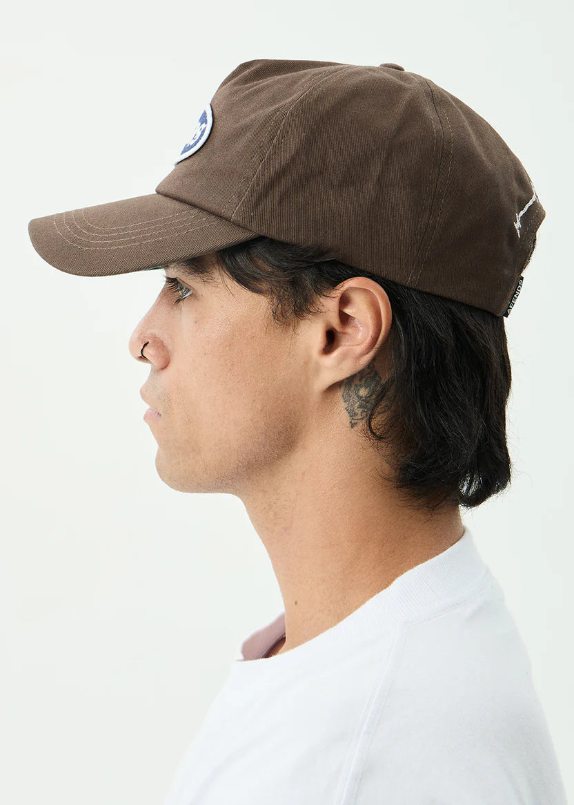 AFENDS SUMMIT RECYCLED FIVE PANEL CAP - COFFEE