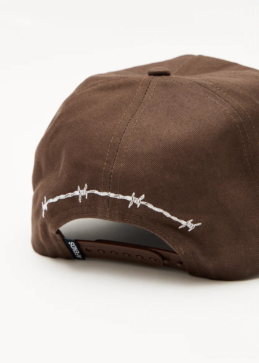 AFENDS SUMMIT RECYCLED FIVE PANEL CAP - COFFEE