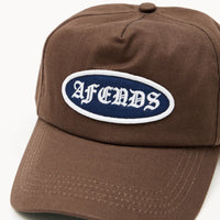 AFENDS SUMMIT RECYCLED FIVE PANEL CAP - COFFEE