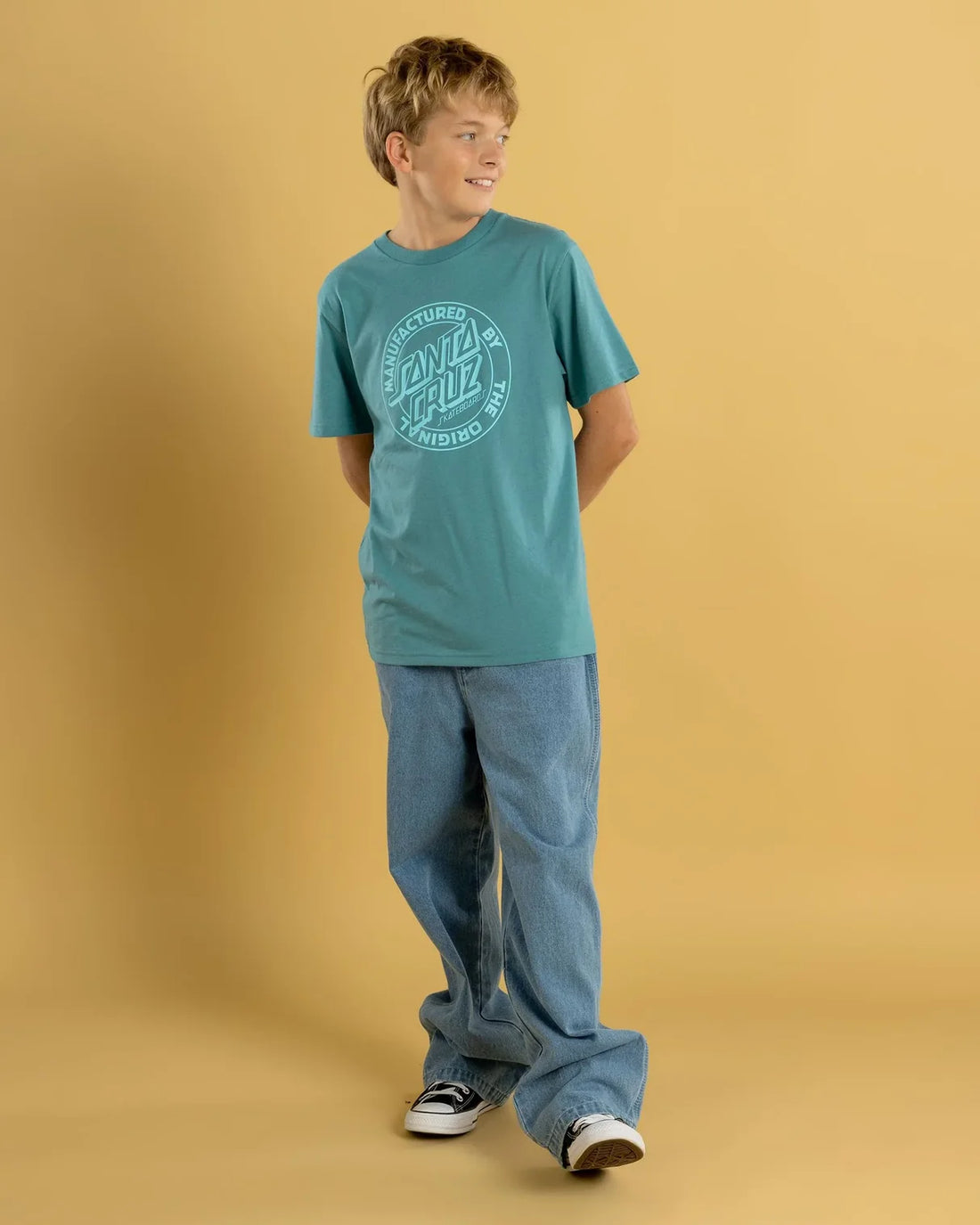 SANTA CRUZ MFG DOT FRONT TEE - TEAL
