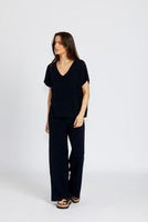 FLORENCE BOHEMIA BONNIE KNIT TOP - NAVY