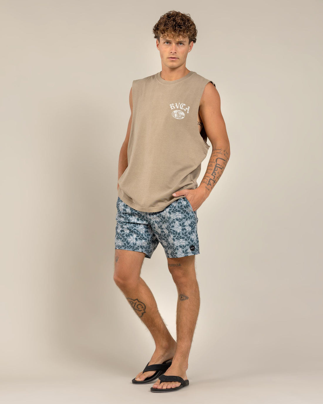 RVCA VA ELASTIC SHORT - LEAD