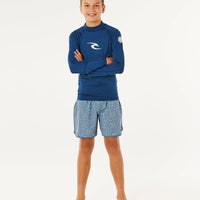 RIPCURL WAVES UPF L/S-BOY - LIGHT NAVY
