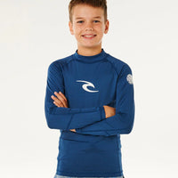 RIPCURL WAVES UPF L/S-BOY - LIGHT NAVY
