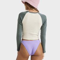 BILLABONG COASTER RAGLAN TOP - WHITECAP