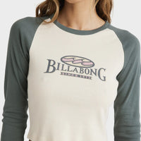 BILLABONG COASTER RAGLAN TOP - WHITECAP