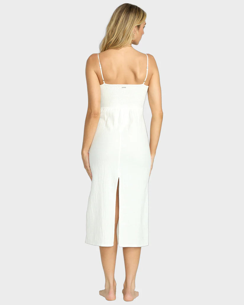 BILLABONG CRYSTAL CLEAR MIDI DRESS - SALT CRYSTAL