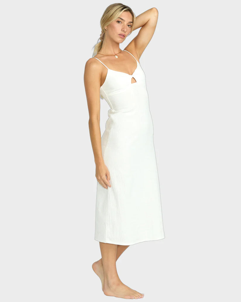 BILLABONG CRYSTAL CLEAR MIDI DRESS - SALT CRYSTAL