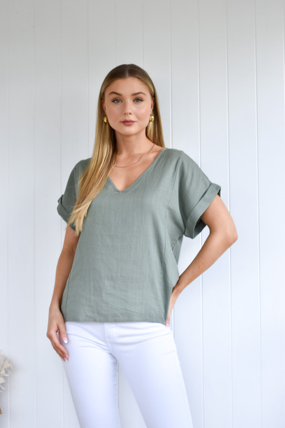 ZEN GARDEN WOODLAND TOP - GREEN