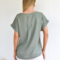 ZEN GARDEN WOODLAND TOP - GREEN