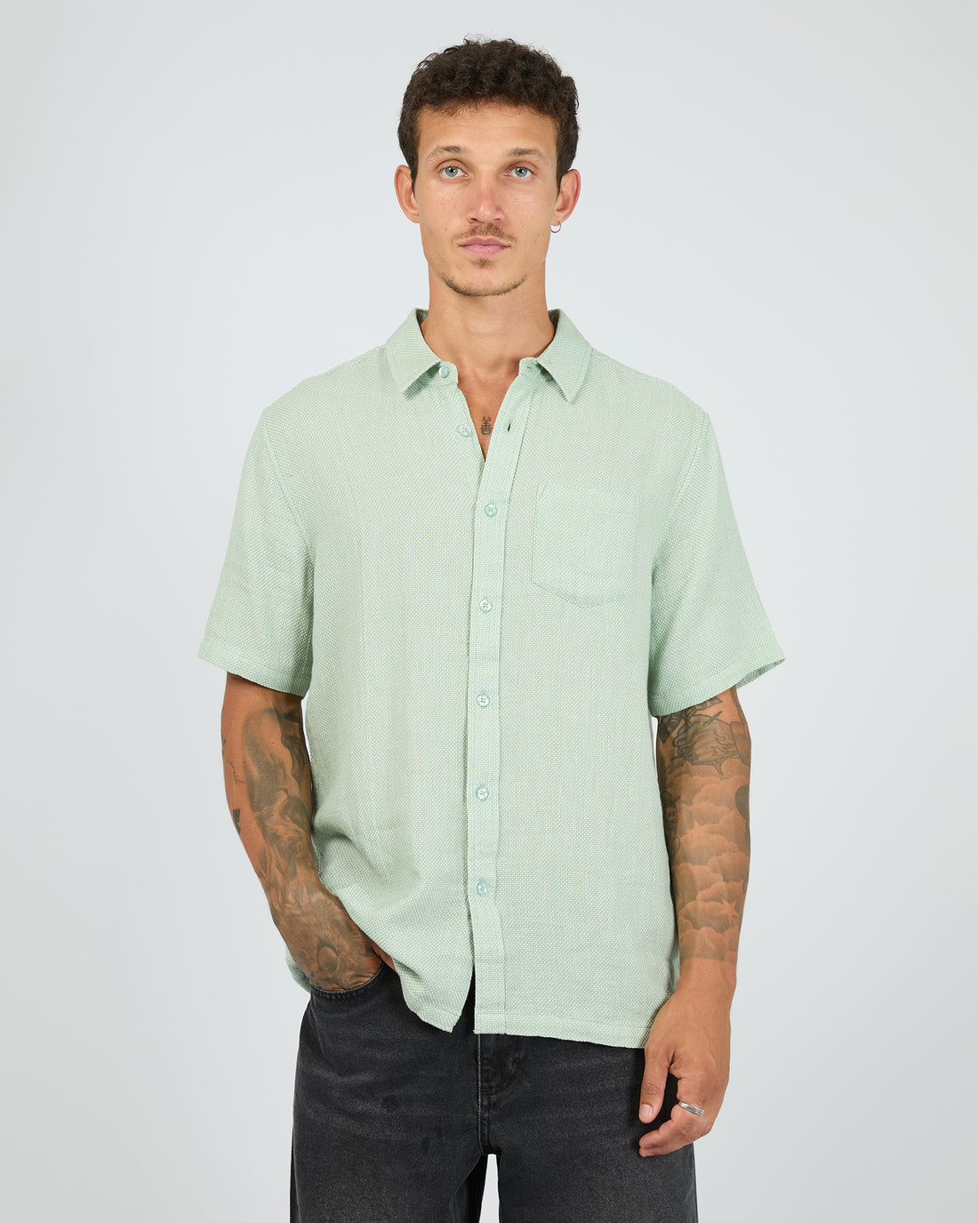 ST GOLIATH ANGOURIE SHORT SLEEVE SHIRT - SAGE