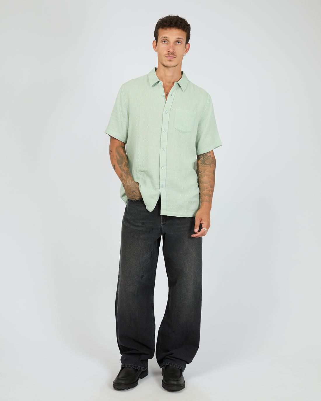 ST GOLIATH ANGOURIE SHORT SLEEVE SHIRT - SAGE