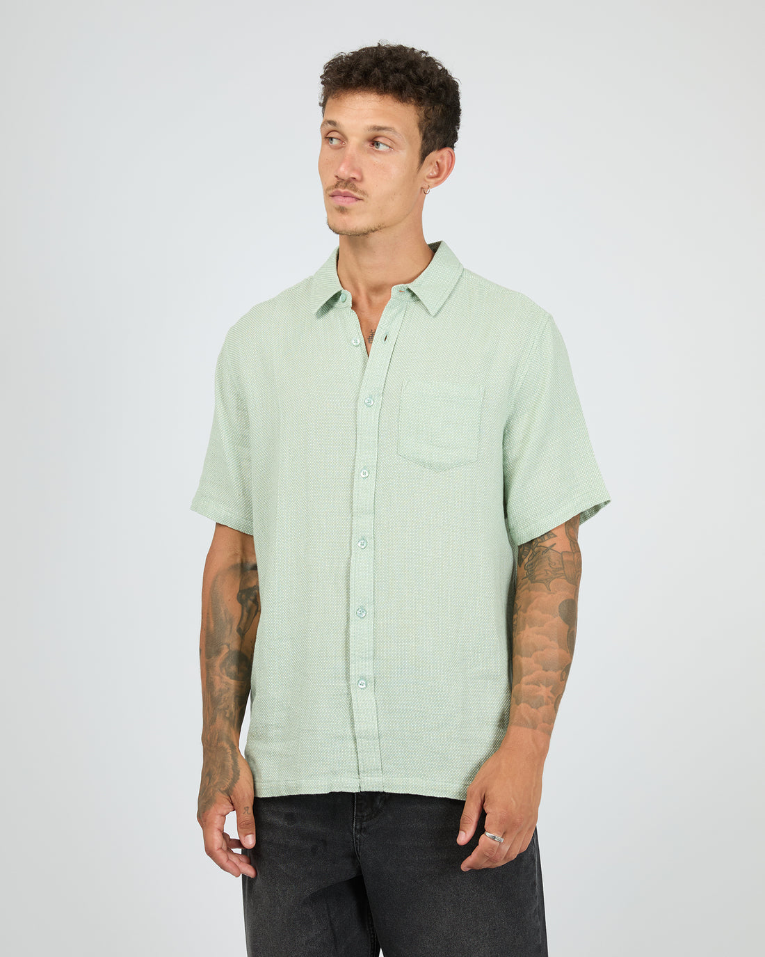 ST GOLIATH ANGOURIE SHORT SLEEVE SHIRT - SAGE